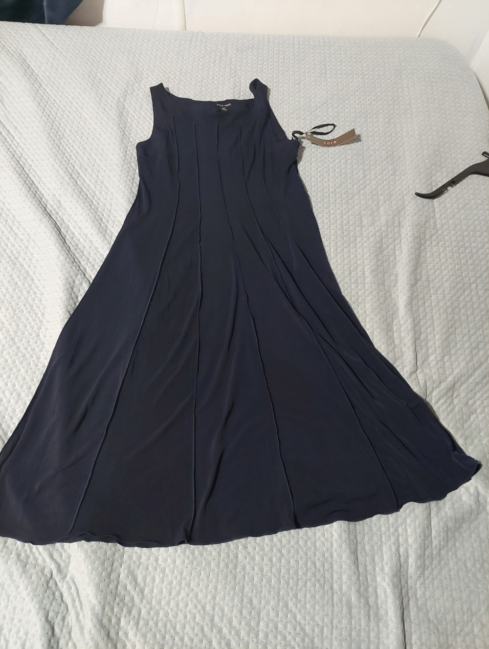 Voir Voir Navy Sleeveless Flowing Maxi Dress